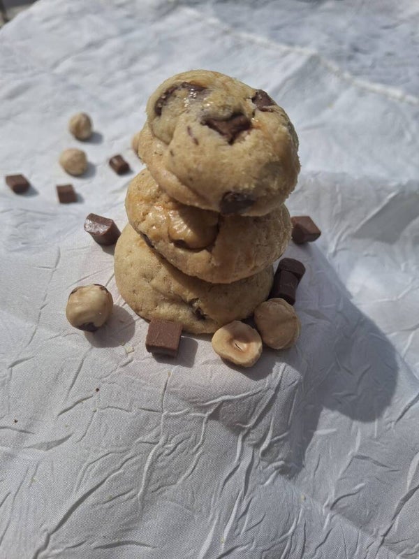 Cookies aux noisettes et chocolat lait