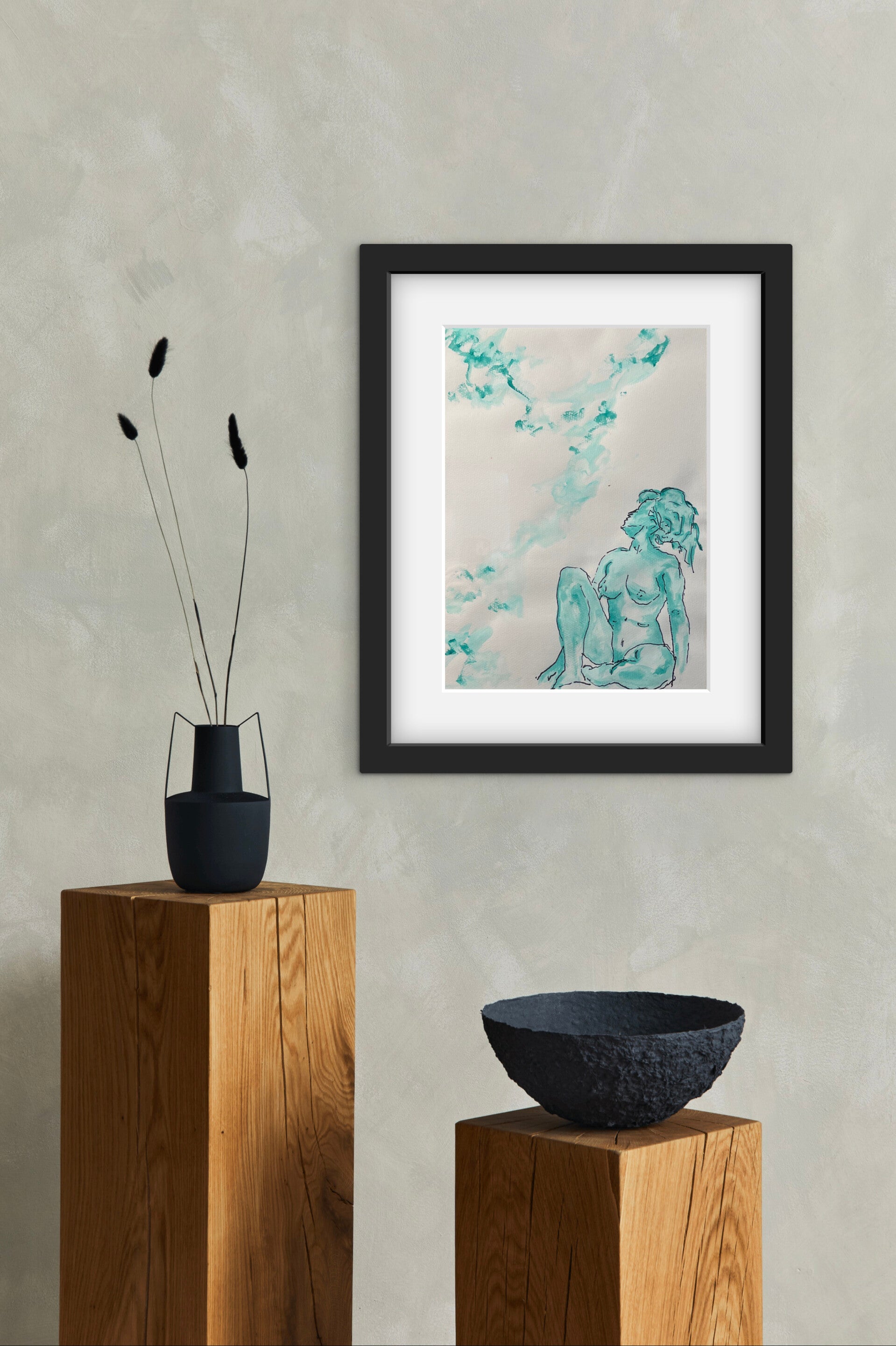 Stargazer - 15.5 x 11.5 in Watercolor on Multimedia Paper no frame