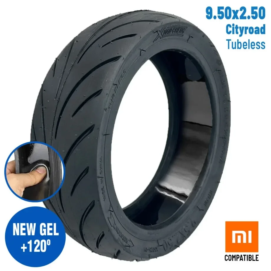 Neumático 9,5×2,50 Tubeless (Con gel antipinchazos) [Xuancheng] – Compatible con Xiaomi