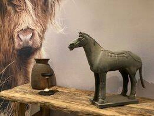 Terracotta legerpaard afkomstig uit China - 55x15x35 cm