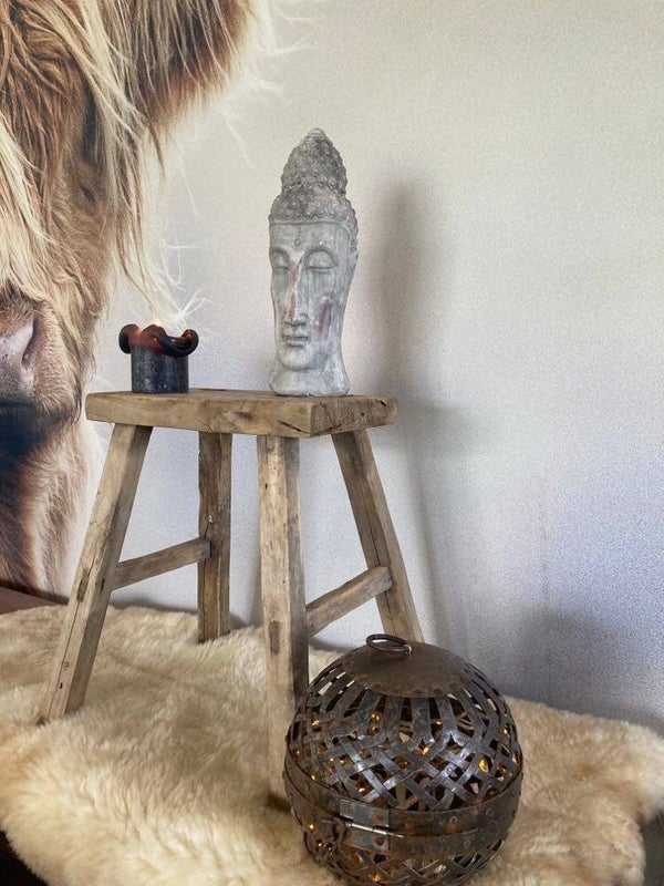 Chinese houten kruk - 42x33 cm