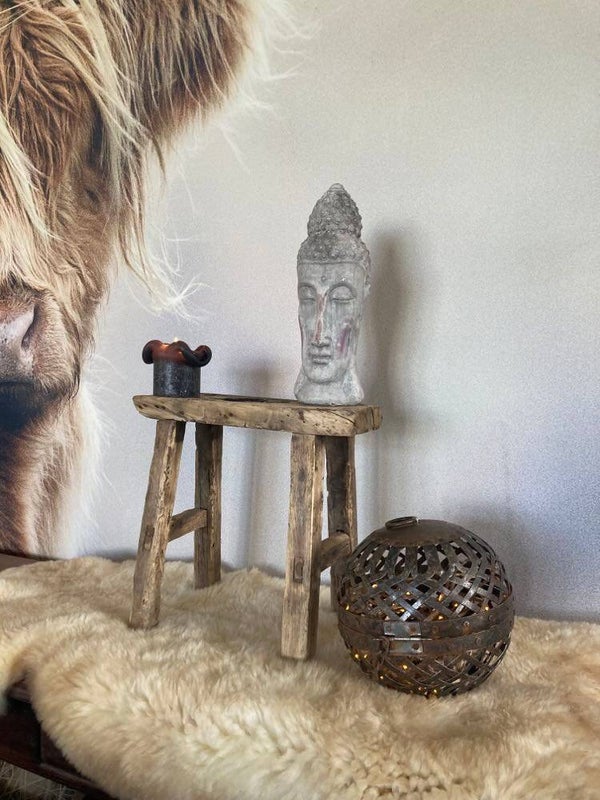 Chinese houten kruk - 35x34 cm