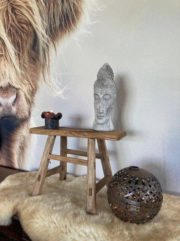 Chinese houten kruk - 34x45 cm