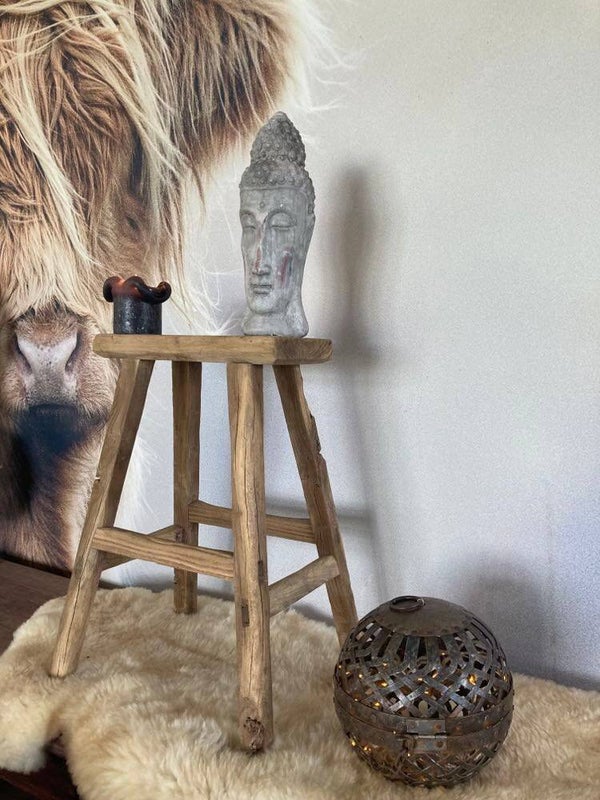 Chinese houten kruk - 53x31 cm