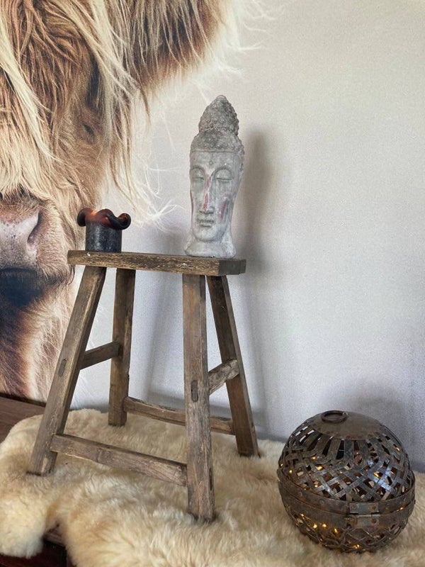 Chinese houten kruk - 45x31 cm