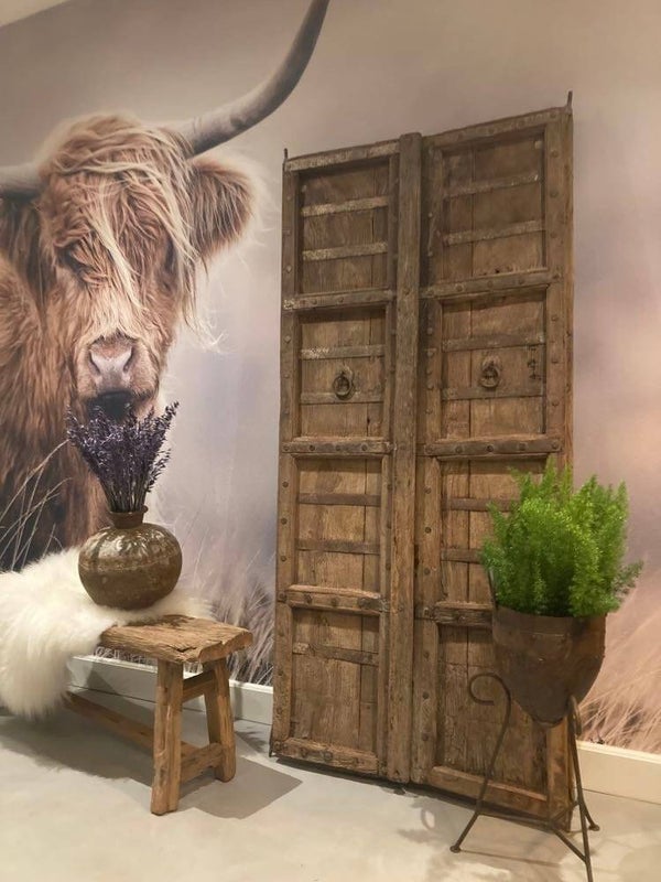 Hele mooie set deuren afkomstig uit India - 185x85 cm