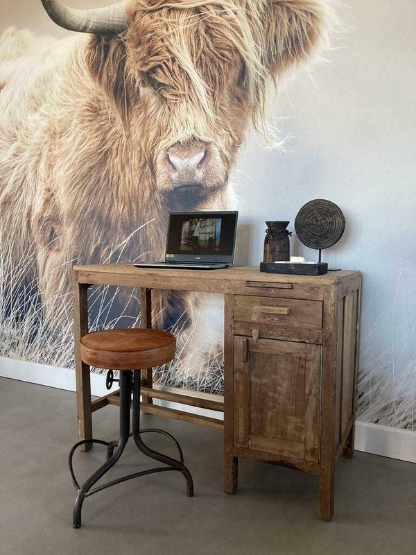 Landelijke houten bureau - 100x50x76 (lxbxh)