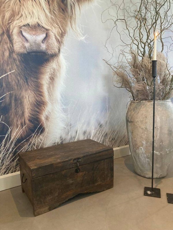 Antieke houten kist - 66x37x33 cm