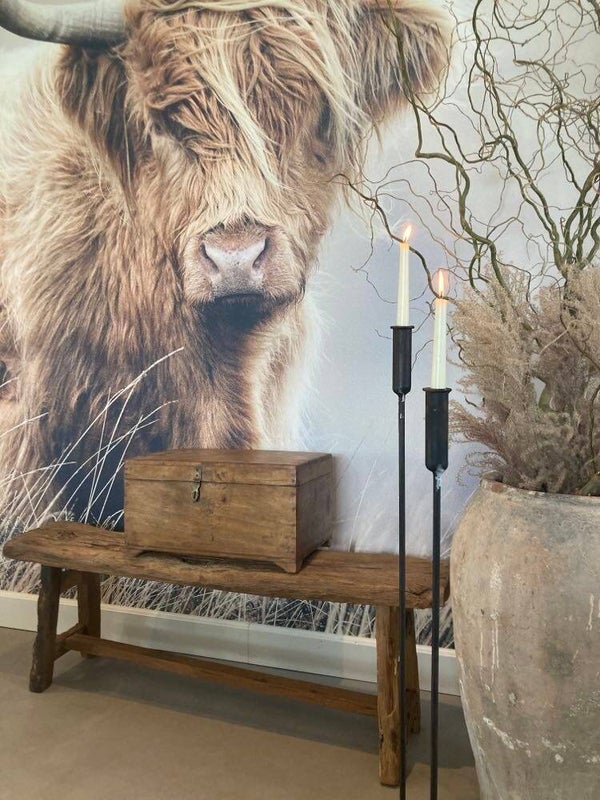 Antieke houten kist - 47x30x25 cm