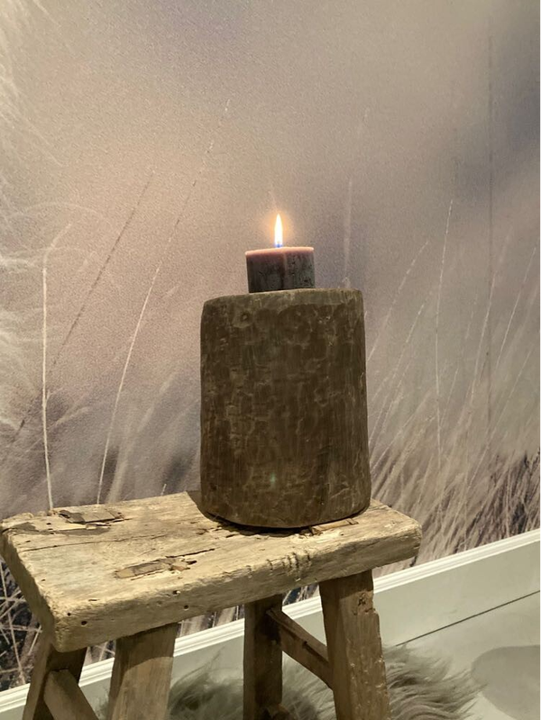 Vijzel hout - 23 cm hoog