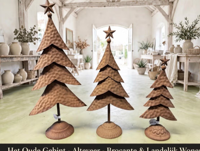 Prachtige metalen deco kerstbomen - maat S