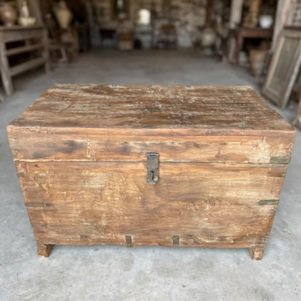Stoere Indiase houten kist