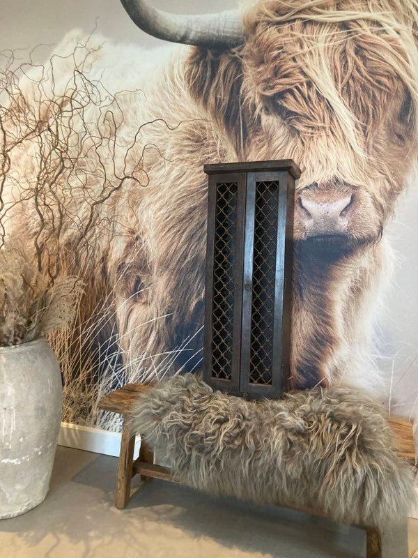 Unieke houten kast  - 95x30x18 cm