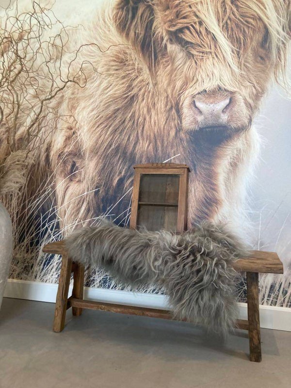 Houten vitrinekast/wandkast  - 45x13x10 cm