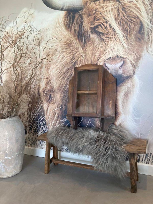 Houten vitrinekast/wandkast  - 80x60x15 cm