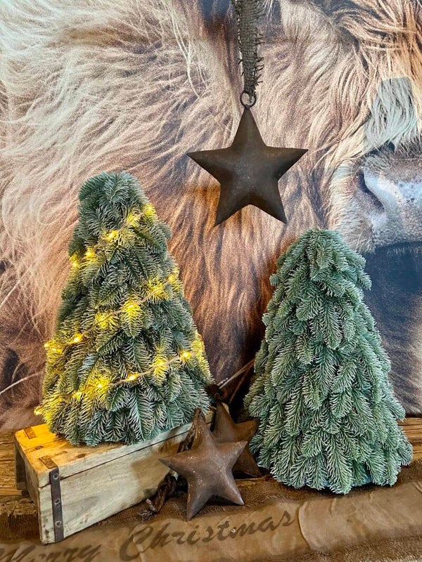 Roestkleurige kerstster - 20 cm