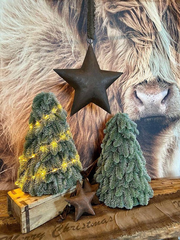 Roestkleurige kerstster - 32 cm