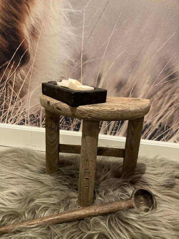 Chinese houten kruk - 35x38 cm