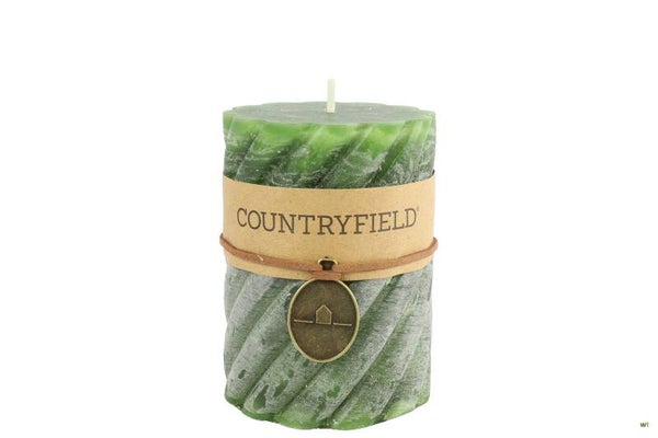 Kaars Spiraal Tonnie Countryfield - kleur legergroen L