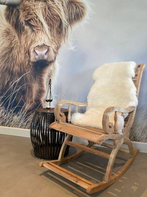 Houten schommelstoel - 95x55x105 cm