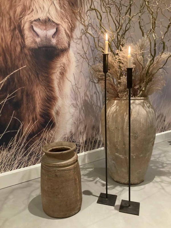 Houten Nepalese pot XXL - 43 cm hoog