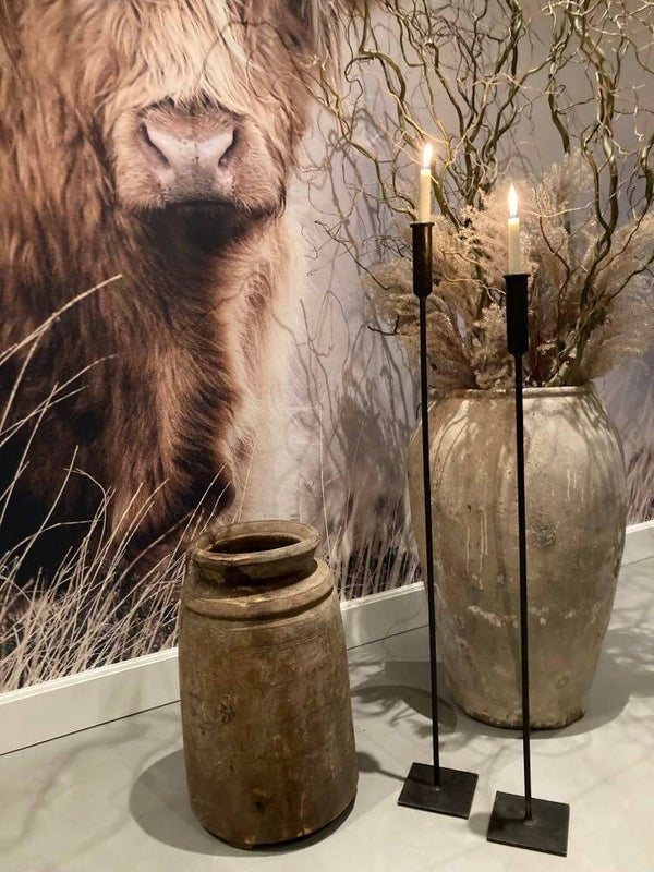 Houten Nepalese pot XXL - 50 cm hoog