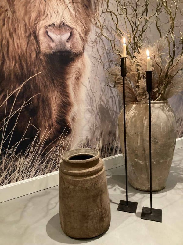 Houten Nepalese pot XXL - 45 cm hoog
