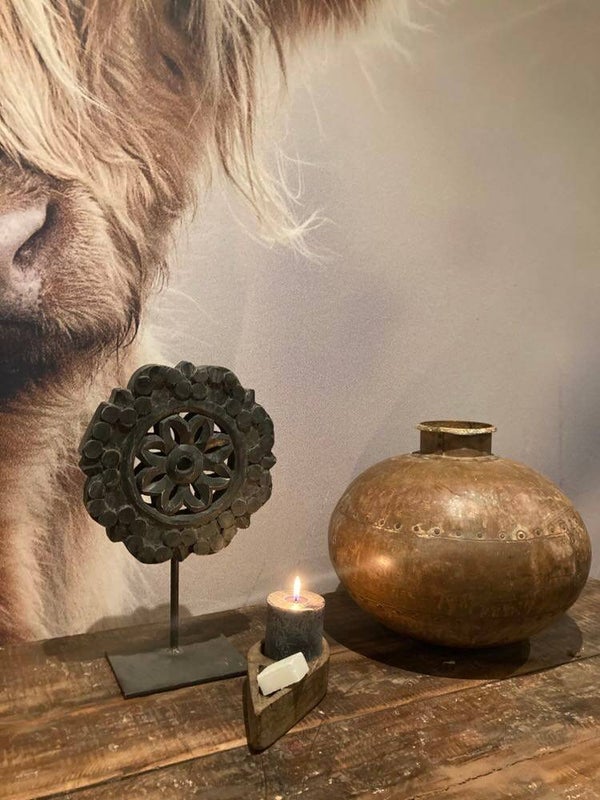 Ronde ornament op voet - 40 cm