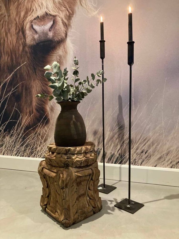 Hout bewerkte poer - rond