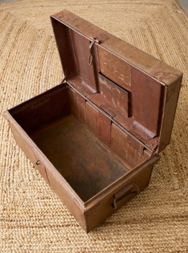 Vintage metalen koffer/hutkoffer - Decoratief & Stoer