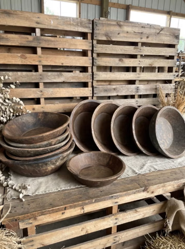 Oude houten XXXL schalen uit India