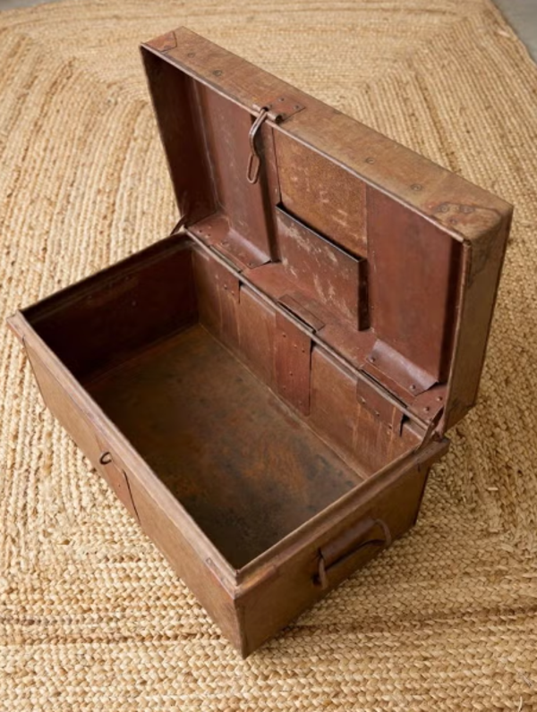 Vintage metalen koffer/hutkoffer - Decoratief & Stoer