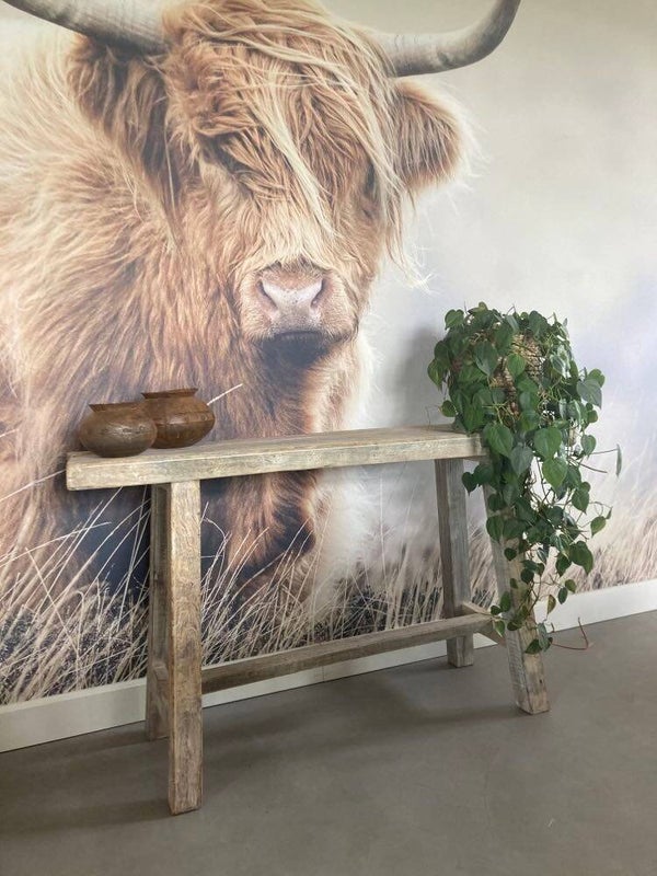Sidetable gemaakt van massief hout - 140x35x80 cm
