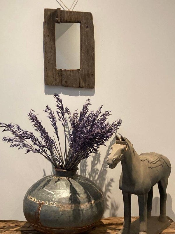 Spiegel gemaakt van railwood - 35x 20 cm