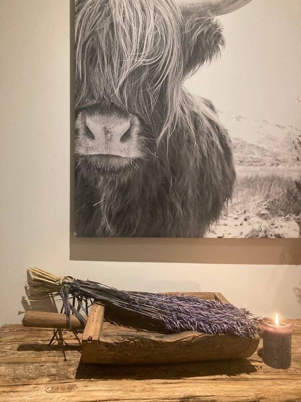 Houten trog met handvat - 55x33x10 cm