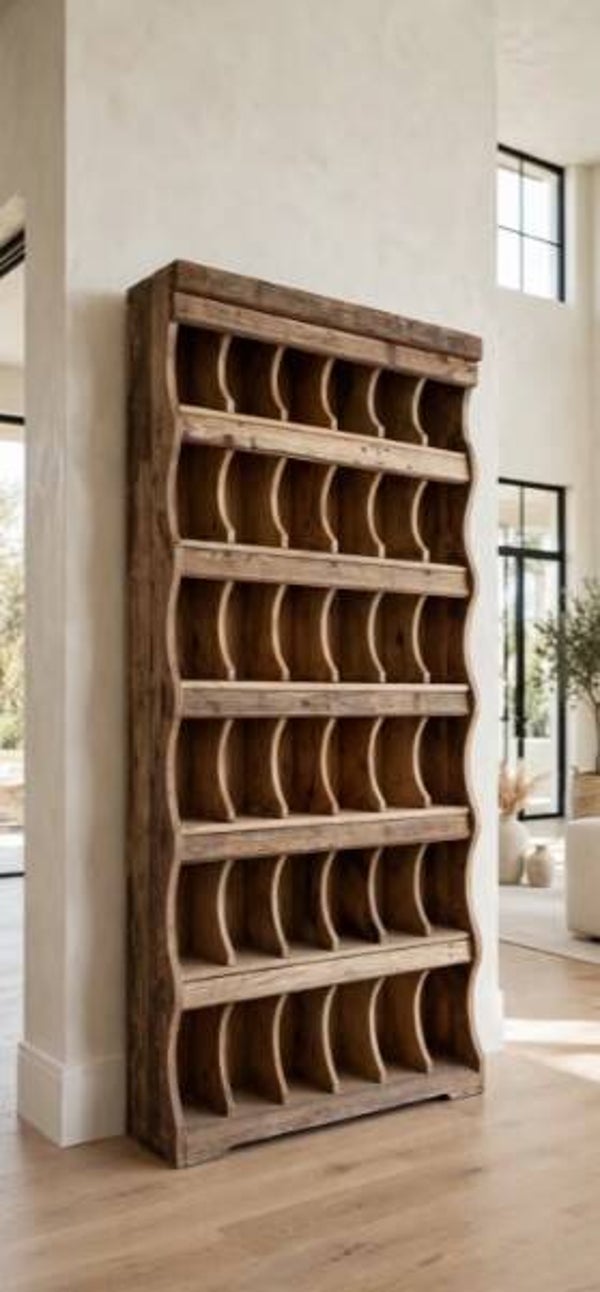 Unieke oude houten vakkenkast - 230 cm Hoog