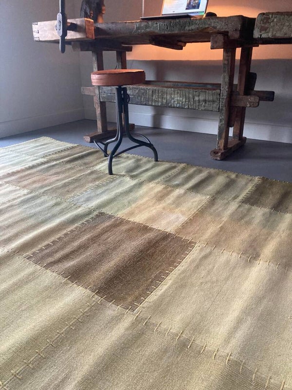 Vloerkleed Carpet Patchwork Mono Yellow van By-Boo - 160x230 cm