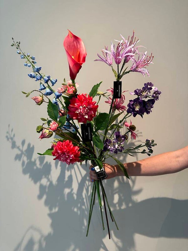 Kant-en-Klare zijdenbloemen boeket 'Pluk geluk'