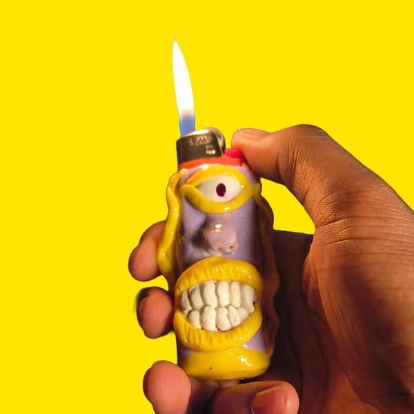 One-Eyed Creature Lighter Holder | Handmade Polymer Clay Lighter Case #003