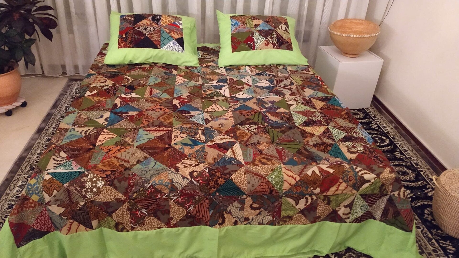 Produkt A (geen variant) alleen foto en tekst  / dekbedovertrek met kussenslopen – warm Afrikaans design