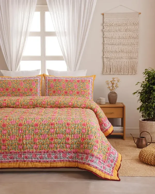 Produkt A1 (geen variant) alleen foto en tekst  / dekbedovertrek met kussenslopen – warm Afrikaans design