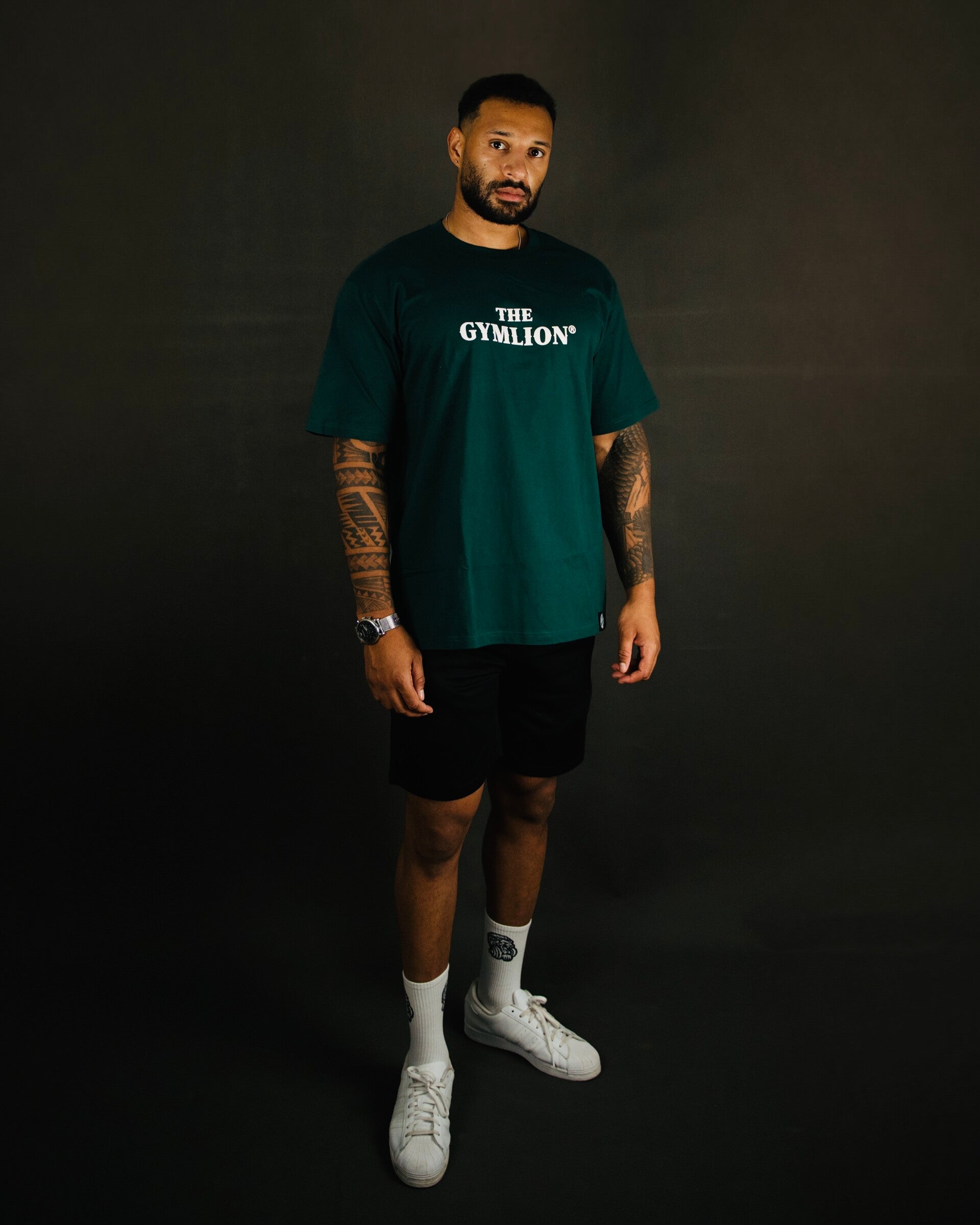The Gymlion® Go Hard or Go Home Oversized T-Shirt – Dark Green