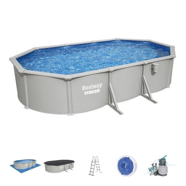 Bestway Set piscina Hydrium grigia - 610x366x122 cm