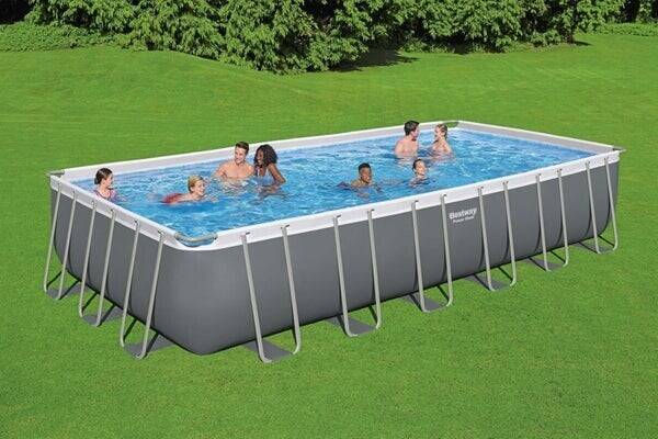 Bestway Piscina solo struttura grigio scuro - 732x366x132 cm