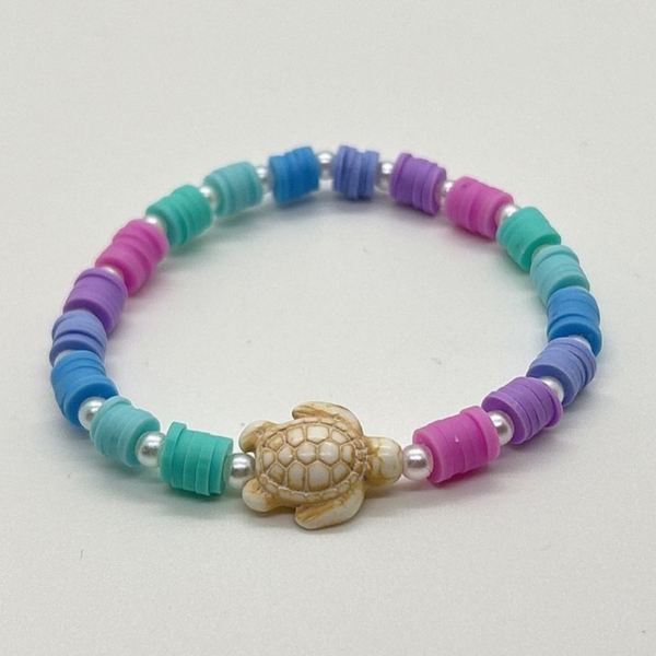 Pastel rainbow turtle Bracelet
