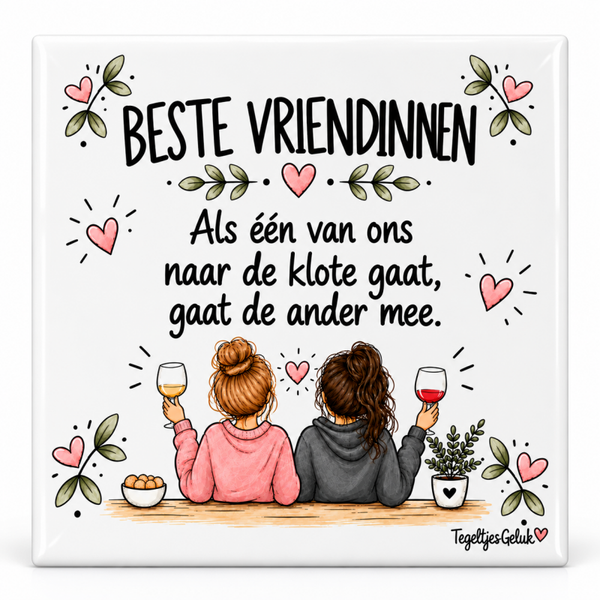 BESTE VRIENDIN als één van ons naar de klote gaat, gaat de ander mee