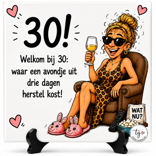 Verjaardag tegeltje - 30 jaar | Welkom bij 30