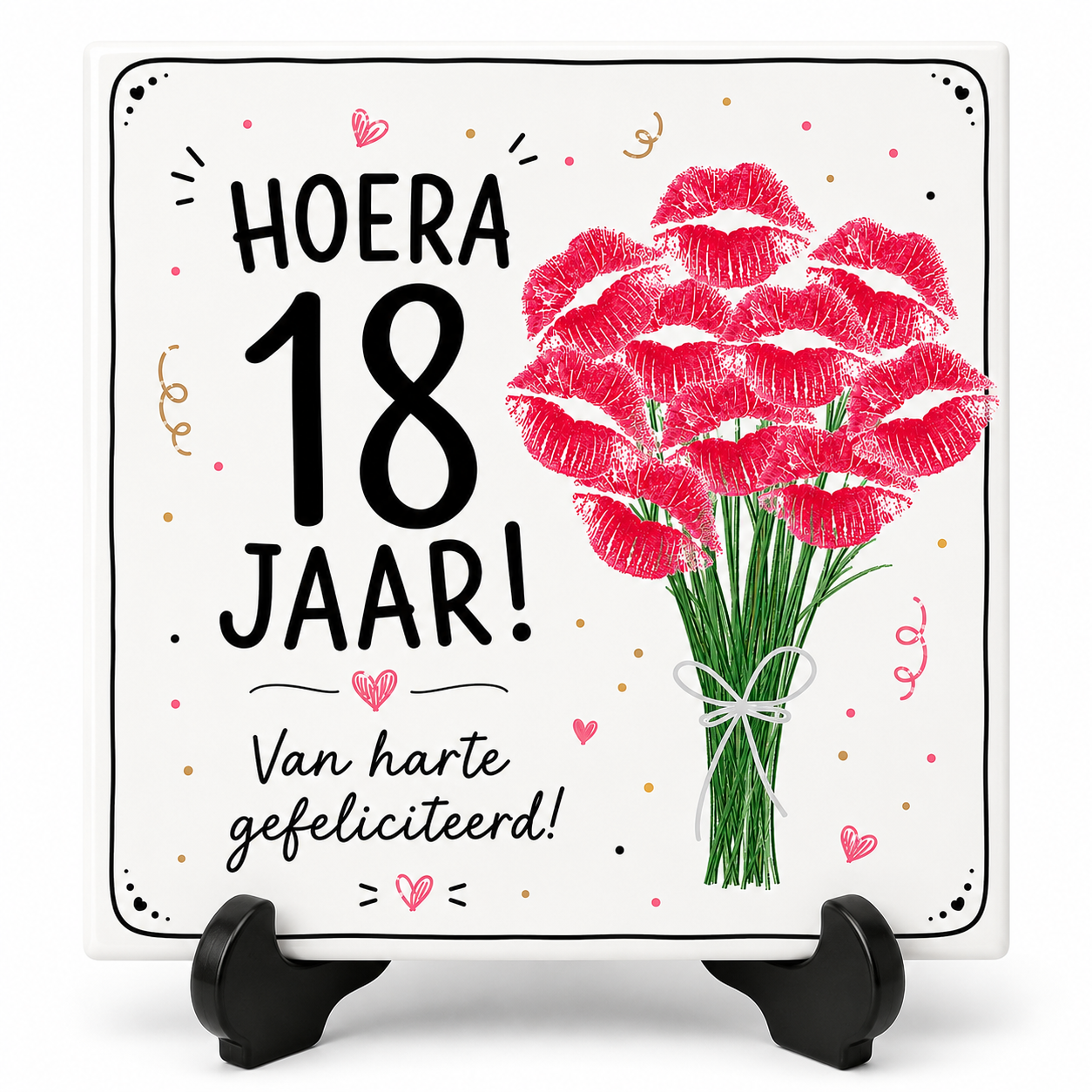 Hoera (leeftijd) Jaar! – Origineel verjaardagstegeltje