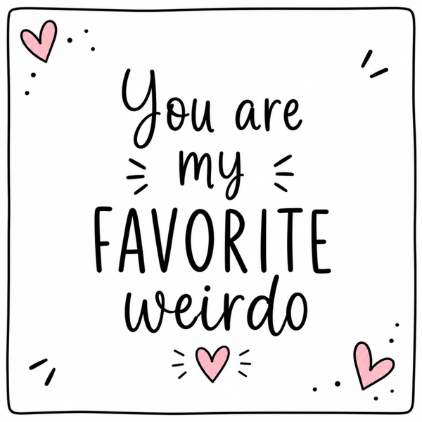 You Are My Favorite Weirdo - tegeltje