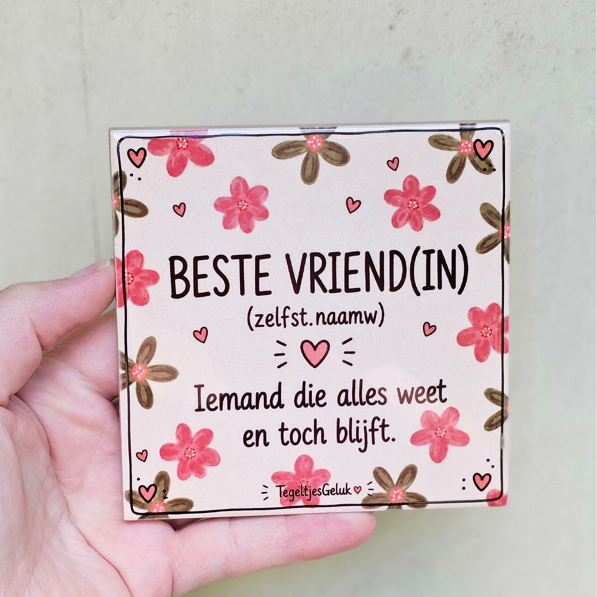 Vriendschap tegeltje - Beste vriend(in) | iemand die alles weet en toch blijft